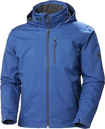 Helly Hansen Men's Crew Hooded Midlayer Fleece Lined Waterproof Raincoat Jacket