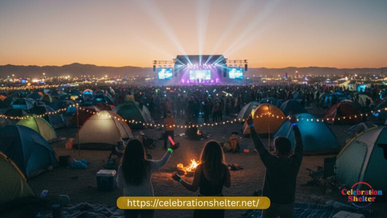 Camping at music festivals