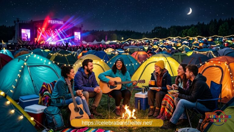 Camping at music festivals