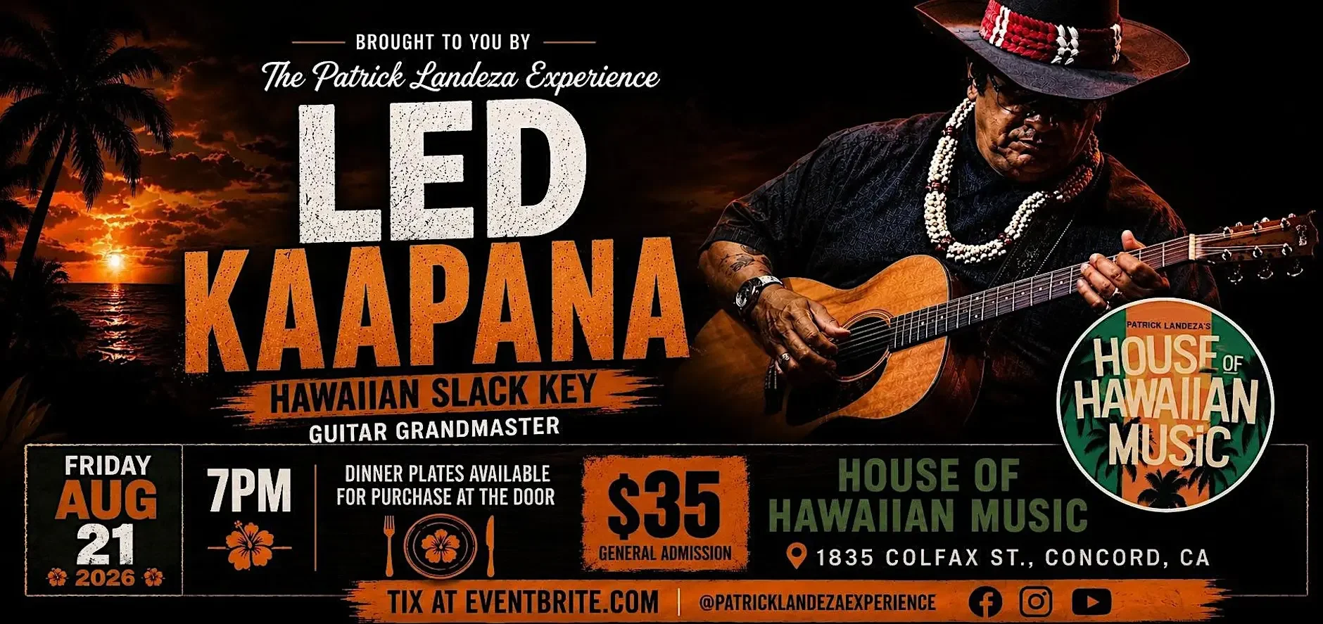 Led Kaapana LIVE in Concord